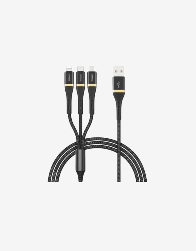 WiWU ED-104 3A Lightning+Type-c+Micro Cable
